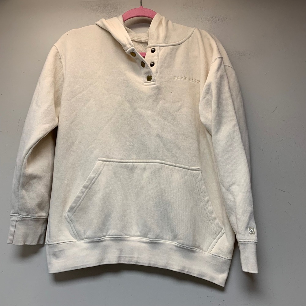 Outfitter Trading Co. Henley Hoodie Kids XL 18/20 Cream Park City Excellent Snap